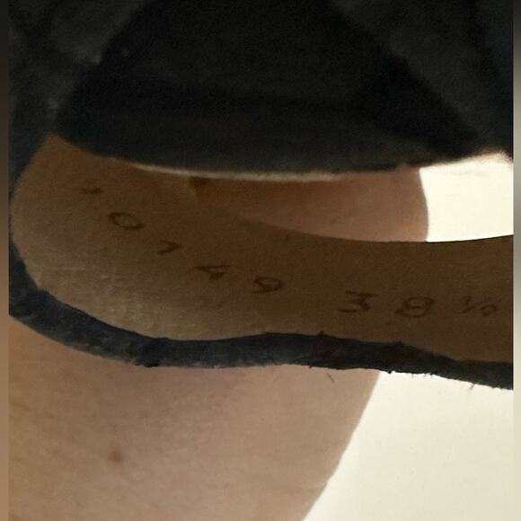 Vintage Giuseppe Zanotti Slingback Heels size IT 38.5 Black Suede - Picture 9 of 10